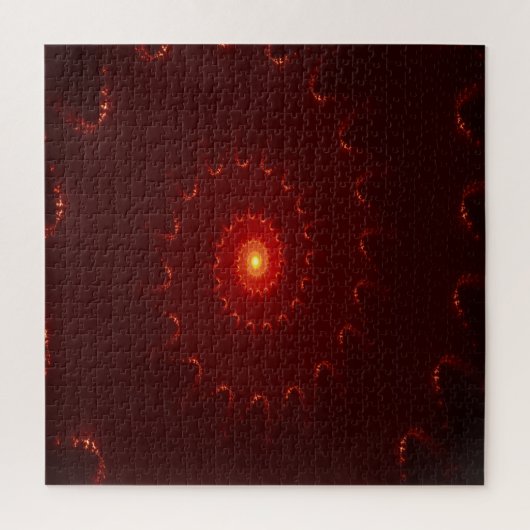 Viery Red Sparkle Swirl Gradient Legpuzzel (Verticaal)