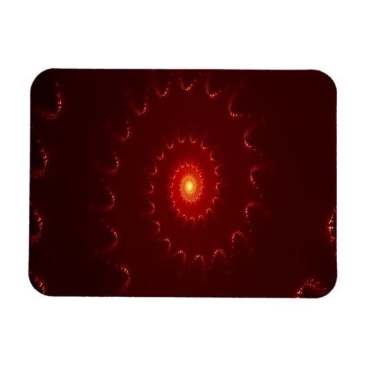 Viery Red Sparkle Swirl Gradient Magneet (Horizontaal)