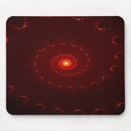 Viery Red Sparkle Swirl Gradient Muismat (Voorkant)