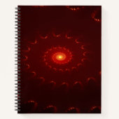 Viery Red Sparkle Swirl Gradient Notitieboek (Voorkant)