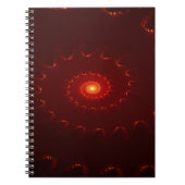 Viery Red Sparkle Swirl Gradient Notitieboek (Voorkant)