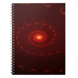 Viery Red Sparkle Swirl Gradient Notitieboek