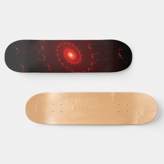 Viery Red Sparkle Swirl Gradient Persoonlijk Skateboard (Horizontaal)