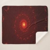 Viery Red Sparkle Swirl Gradient Sherpa Deken (Voorkant (horizontaal))