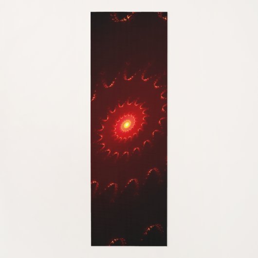 Viery Red Sparkle Swirl Gradient Yogamat (Voorkant)