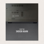 Vierzijdig laptopscherm gevouwen visitekaartje (Buitenkant ongevouwen)
