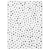 Vierzijdig onregelmatig vormpatroon monochroom klembord (Achterkant)