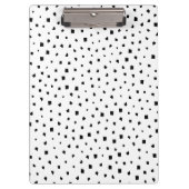 Vierzijdig onregelmatig vormpatroon monochroom klembord (Voorkant)