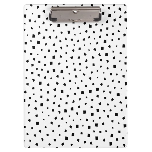 Vierzijdig onregelmatig vormpatroon monochroom klembord (Voorkant)