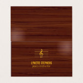 vierzijdig visitekaartje van pianoinstructeur (Buitenkant ongevouwen)