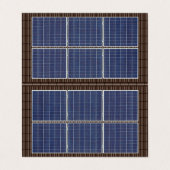 Vierzijdig voor dakpannen met zonne-energie bruin visitekaartje (Buitenkant ongevouwen)