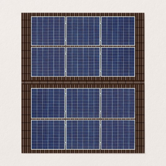Vierzijdig voor dakpannen met zonne-energie bruin  visitekaartje (Buitenkant ongevouwen)
