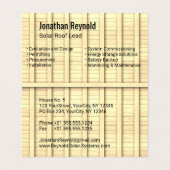 Vierzijdig voor dakpannen met zonne-energie bruin visitekaartje (Binnenkant ongevouwen)