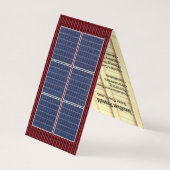 Vierzijdig voor dakpannen met zonne-energie, rood  visitekaartje (Achterkant)