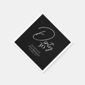 Vies Dertig 30e Zwart & Wit Verjaardag Servet (Hoek)