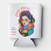 Vies dertig verjaardagsfeestje blikjeskoeler (Voorkant)