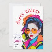 Vies dertig verjaardagsfeestje kaart (Voorkant)
