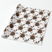 Vies Meisje Thunder_Cove Mud Splats Cadeaupapier (Uitgerold)