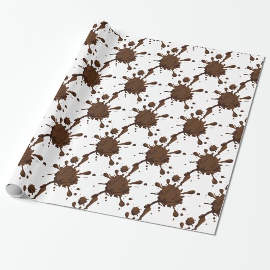 Vies Meisje Thunder_Cove Mud Splats Cadeaupapier (Uitgerold)