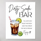 Vies Soda Bar Bord Afdruk Poster (Voorkant)