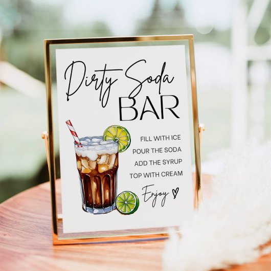 Vies Soda Bar Bord Afdruk Poster