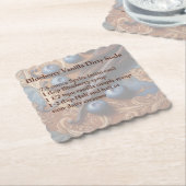 Vies Sodawater Blauwebes Coaster Kartonnen Onderzetters (Gebogen)