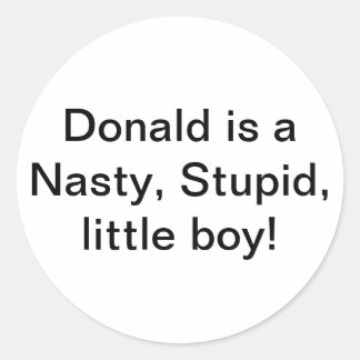 Vies stom klein jongetje Trump Hankamer Artjunkhau Ronde Sticker