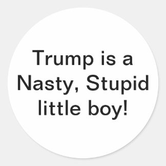 Vies stom klein jongetje Trump Hankamer Artjunkhau Ronde Sticker