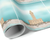 Vieste Lighthouse Italië Cadeaupapier (Rol Hoek)