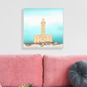 Vieste Lighthouse Italië Canvas Afdruk (Insitu (Woonkamer))