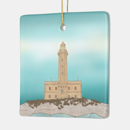 Vieste Lighthouse Italië Keramisch Ornament (Links)