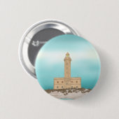 Vieste Lighthouse Italië Ronde Button 5,7 Cm (Voorkant /achterkant)