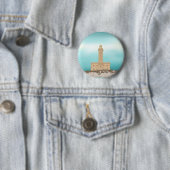 Vieste Lighthouse Italië Ronde Button 5,7 Cm (In situ)