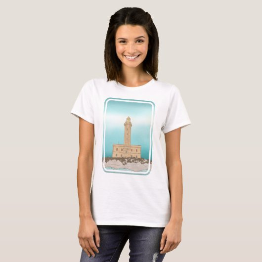 Vieste Lighthouse Italië T-shirt (Voorkant volledig)