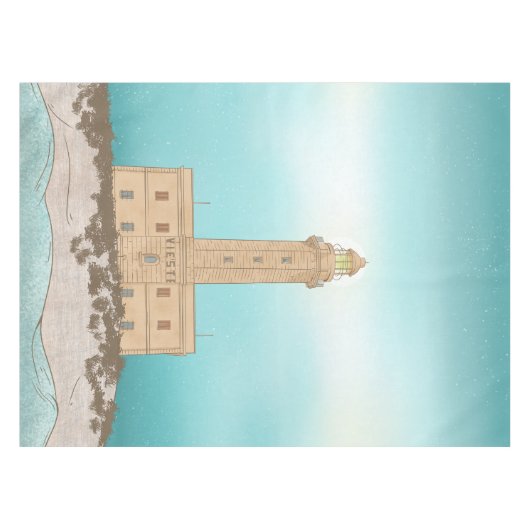 Vieste Lighthouse Italië Tafelkleed (Voorkant (Horizontaal))