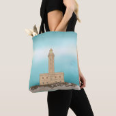 Vieste Lighthouse Italië Tote Bag (Dichtbij)