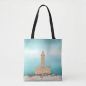 Vieste Lighthouse Italië Tote Bag (Voorkant)