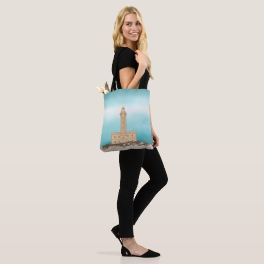 Vieste Lighthouse Italië Tote Bag (Op model)