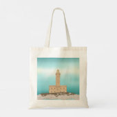 Vieste Lighthouse Italië Tote Bag (Achterkant)