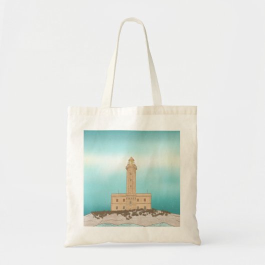 Vieste Lighthouse Italië Tote Bag (Voorkant)