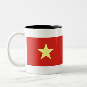 Viet Nam Flag Tweekleurige Koffiemok
