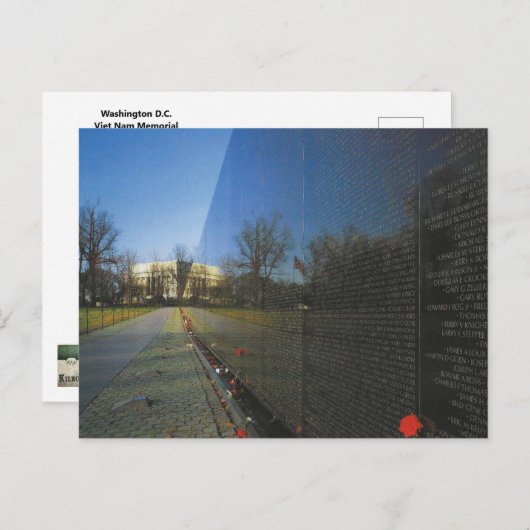 Viet Nam-muurmonument in Washington D.C. Briefkaart (Voorkant / Achterkant)