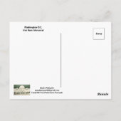 Viet Nam-muurmonument in Washington D.C. Briefkaart (Achterkant)