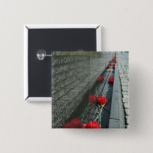 Viëtactische herdenkingsmuur vierkante button 5,1 cm (Voorkant /achterkant)