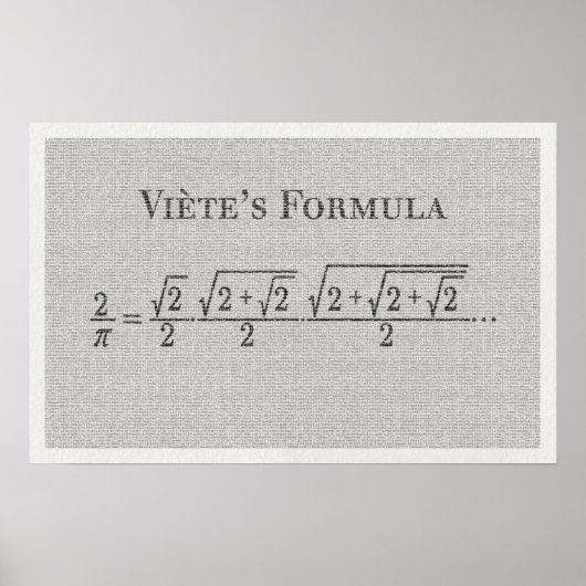 Viète's Pi-formule - Wiskunde Poster (Voorkant)