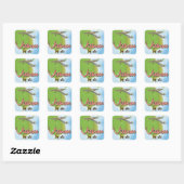 Viëtgenochtend poster vierkante sticker (Vel)