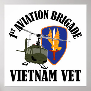 Vietnam - 1e AVN BDE UH-1 Poster