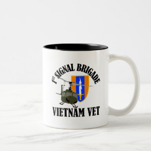 Vietnam - 1e zg Bde Tweekleurige Koffiemok