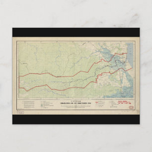 Vietnam afbakening en gedemilitariseerde zone 1957 briefkaart