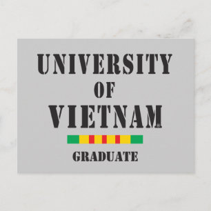 Vietnam afstuderen briefkaart stencil